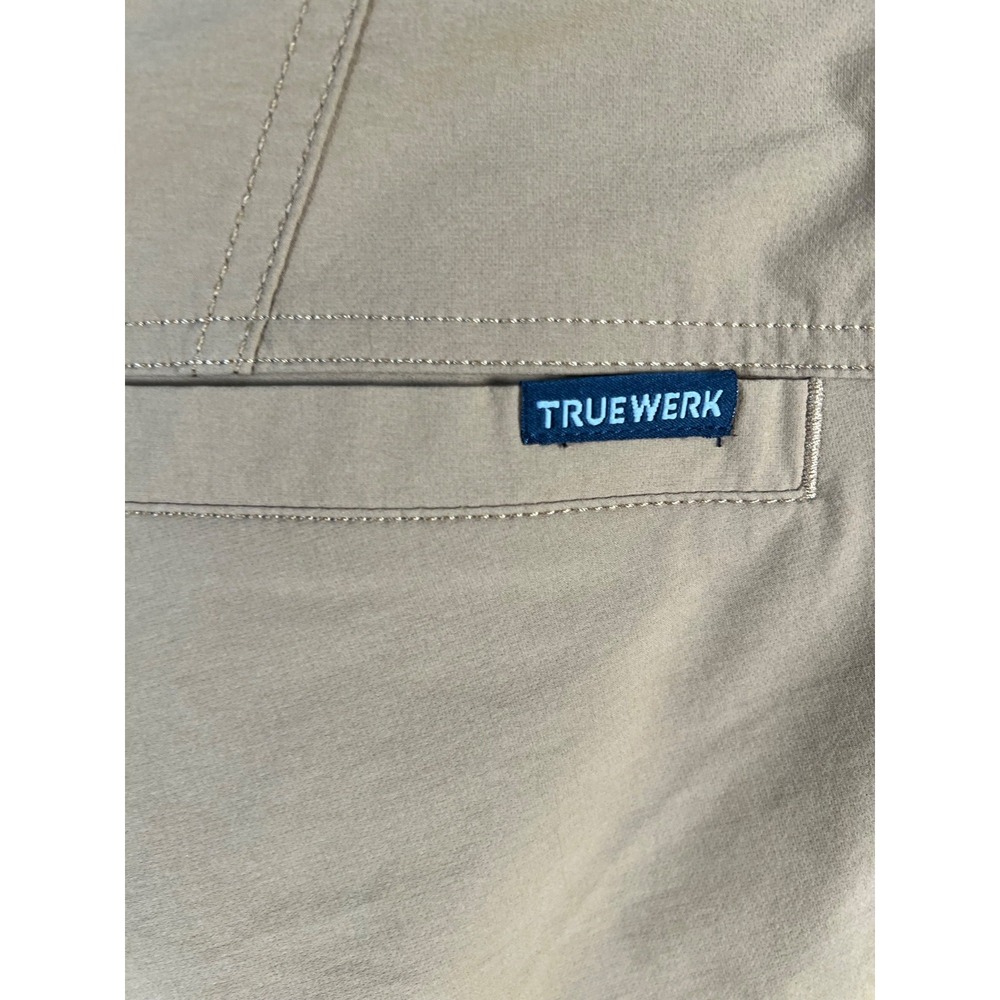 Truewerk T1 WerkShort Mens 42x11 Brown Work Cargo Performance Stretch Shorts - Picture 9 of 15